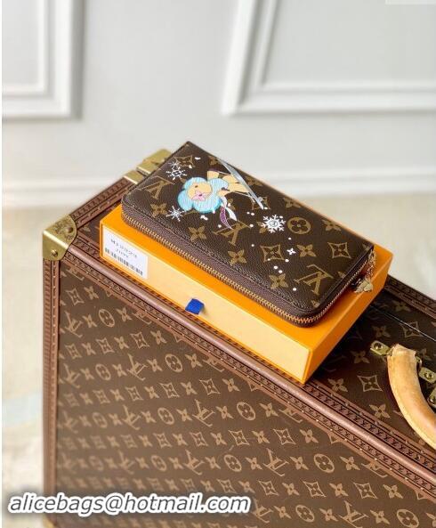 Top Grade Louis Vuitton Zippy Wallet in Vivienne Print Monogram Canvas M12223 2024 Candy Factory Collection