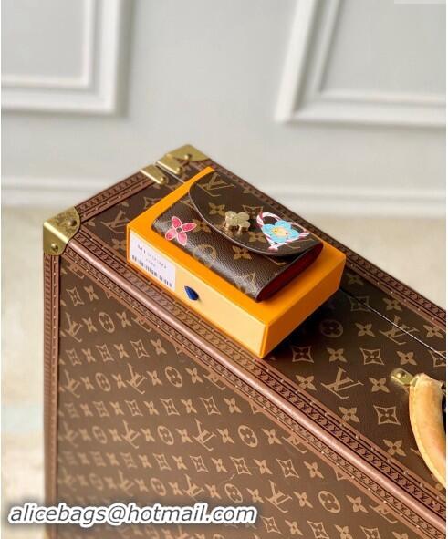 Top Grade Louis Vuitton Rosalie Coin Purse Wallet in Vivienne Print Monogram Canvas M12220 2024 Candy Factory Collection