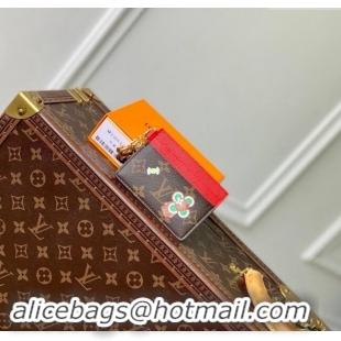 New Design Louis Vuitton LV Charms Card Holder Wallet in Vivienne Print Monogram Canvas M12215 2024 Candy Factory Collec