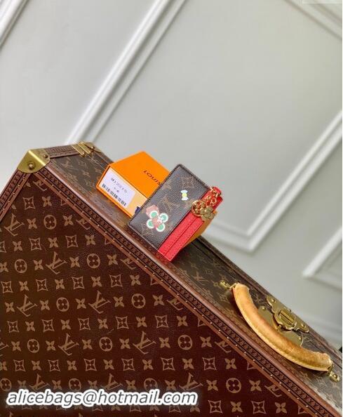 New Design Louis Vuitton LV Charms Card Holder Wallet in Vivienne Print Monogram Canvas M12215 2024 Candy Factory Collec