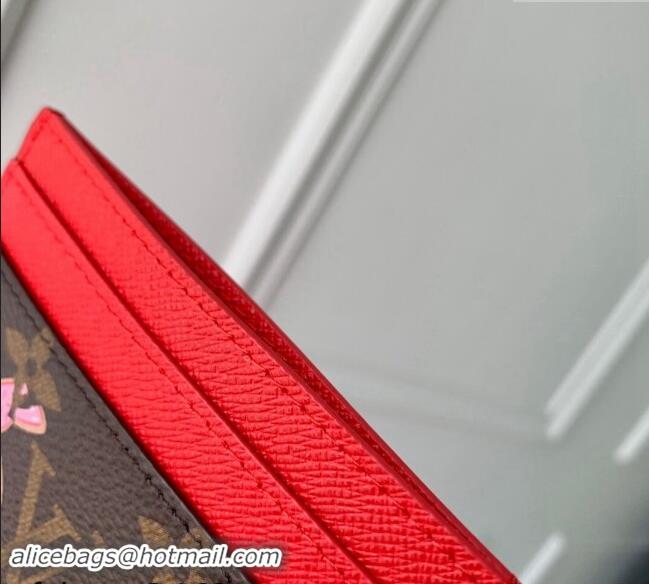 New Design Louis Vuitton LV Charms Card Holder Wallet in Vivienne Print Monogram Canvas M12215 2024 Candy Factory Collec