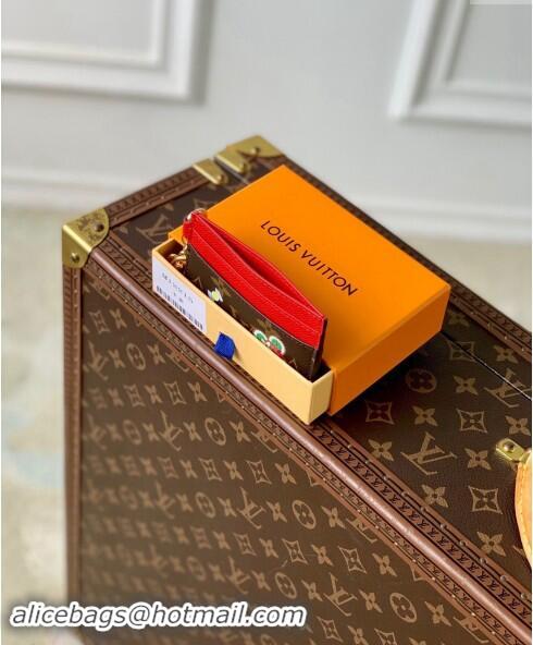 New Design Louis Vuitton LV Charms Card Holder Wallet in Vivienne Print Monogram Canvas M12215 2024 Candy Factory Collec