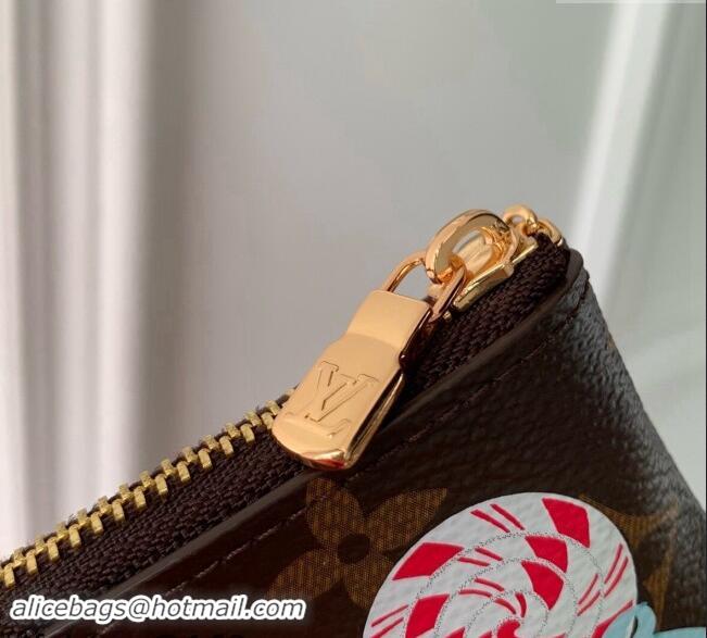 Good Quality Louis Vuitton Key Pouch in Vivienne Print Monogram Canvas M12217 2024 Candy Factory Collection