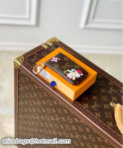 Good Quality Louis Vuitton Key Pouch in Vivienne Print Monogram Canvas M12217 2024 Candy Factory Collection