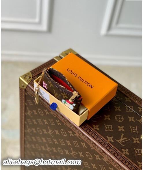 Good Quality Louis Vuitton Key Pouch in Vivienne Print Monogram Canvas M12217 2024 Candy Factory Collection