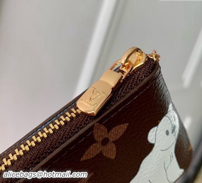 Big Discount Louis Vuitton Key Pouch in Vivienne Print Monogram Canvas M12229 2024 Candy Factory Collection