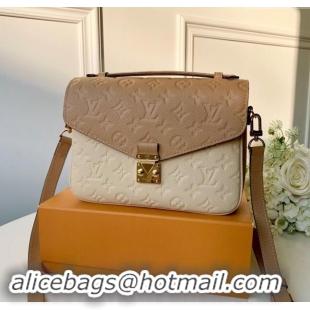 Best Quality Louis Vuitton Pochette Métis Monogram Embossed Leather Bag M41485 Beige/Khaki 2024