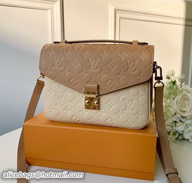 Best Quality Louis Vuitton Pochette Métis Monogram Embossed Leather Bag M41485 Beige/Khaki 2024