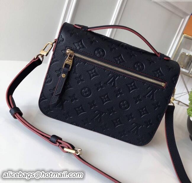 Hot Sell Cheap Louis Vuitton Pochette Métis Monogram Embossed Leather Bag M41485 Black/Red 2024