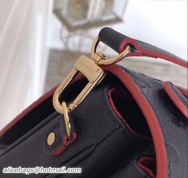 Hot Sell Cheap Louis Vuitton Pochette Métis Monogram Embossed Leather Bag M41485 Black/Red 2024