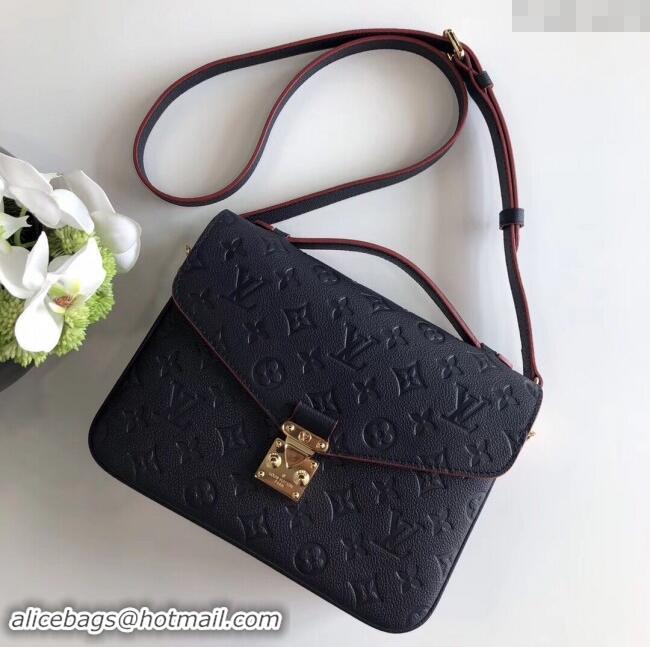 Hot Sell Cheap Louis Vuitton Pochette Métis Monogram Embossed Leather Bag M41485 Black/Red 2024