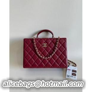 Top Grade Chanel Quilted Lambskin Box Bag AS5168 Dark Burgundy 2024 TOP