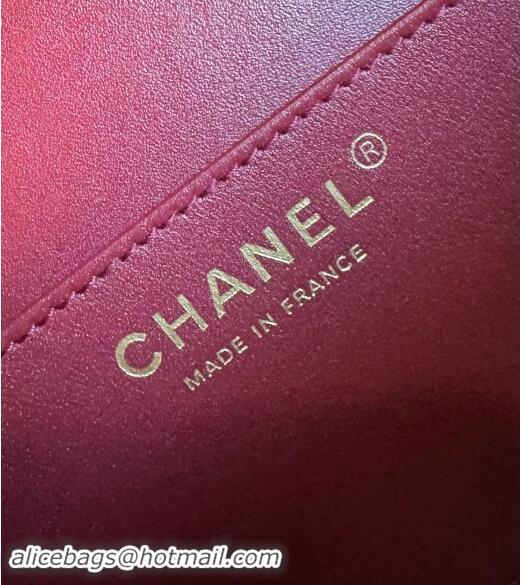 Top Grade Chanel Quilted Lambskin Box Bag AS5168 Dark Burgundy 2024 TOP