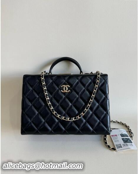 Top Grade Chanel Quilted Lambskin Box Bag AS5168 Black 2024 TOP