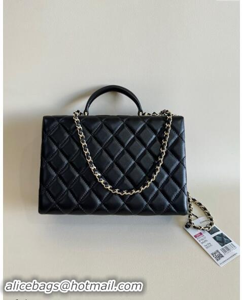 Top Grade Chanel Quilted Lambskin Box Bag AS5168 Black 2024 TOP