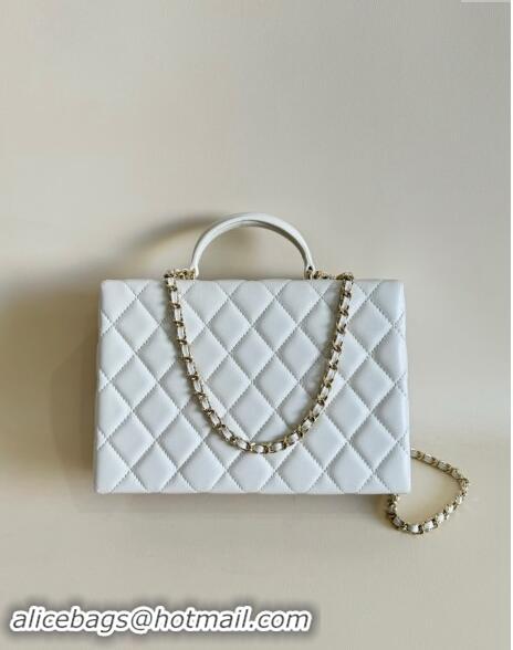 Super Quality Chanel Quilted Lambskin Box Bag AS5168 White 2024 TOP