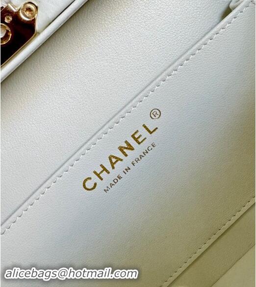 Super Quality Chanel Quilted Lambskin Box Bag AS5168 White 2024 TOP