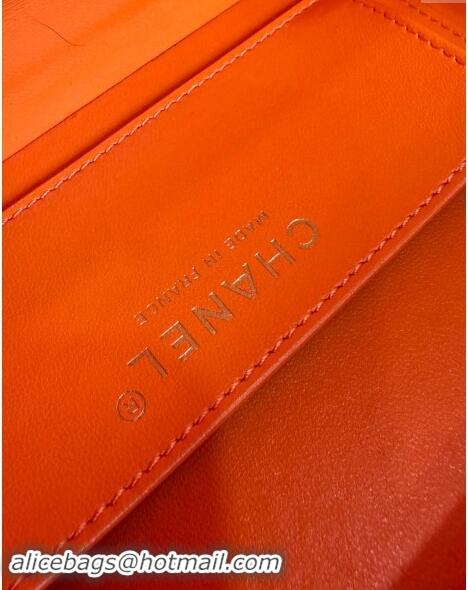 Buy Discount Chanel Quilted Lambskin Box Bag AS5168 Orange 2024 TOP