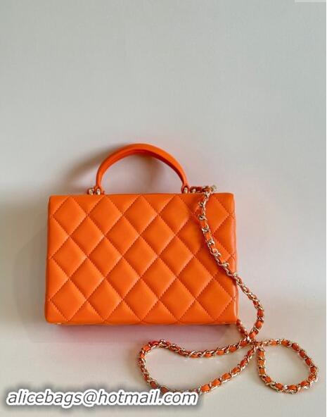 Famous Brand Chanel Quilted Lambskin Small Box Bag AS5167 Orange 2024 TOP