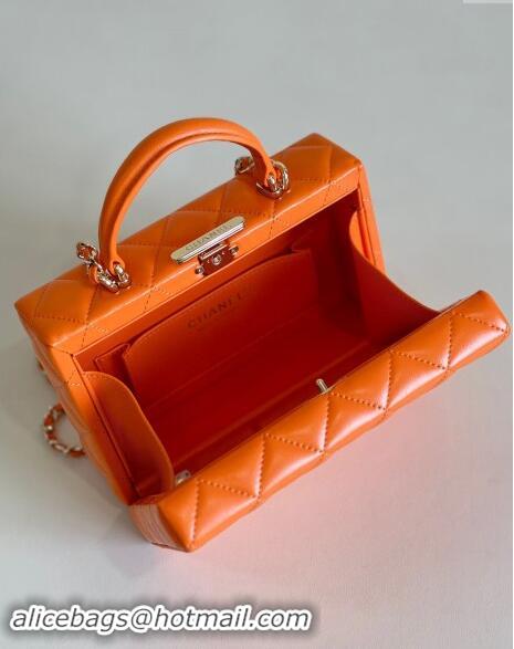 Famous Brand Chanel Quilted Lambskin Small Box Bag AS5167 Orange 2024 TOP