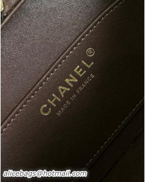 Well Crafted Chanel Quilted Lambskin Small Box Bag AS5167 Dark Brown 2024 TOP