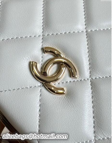 Well Crafted Chanel Quilted Lambskin Small Box Bag AS5167 White 2024 TOP