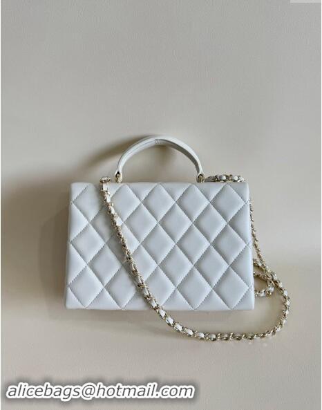 Well Crafted Chanel Quilted Lambskin Small Box Bag AS5167 White 2024 TOP