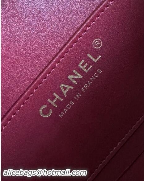 Reasonable Price Chanel Quilted Lambskin Small Box Bag AS5167 Burgundy 2024 TOP