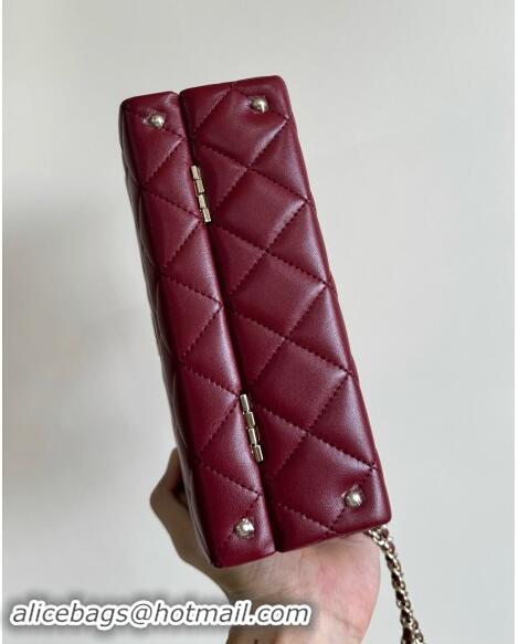 Reasonable Price Chanel Quilted Lambskin Small Box Bag AS5167 Burgundy 2024 TOP