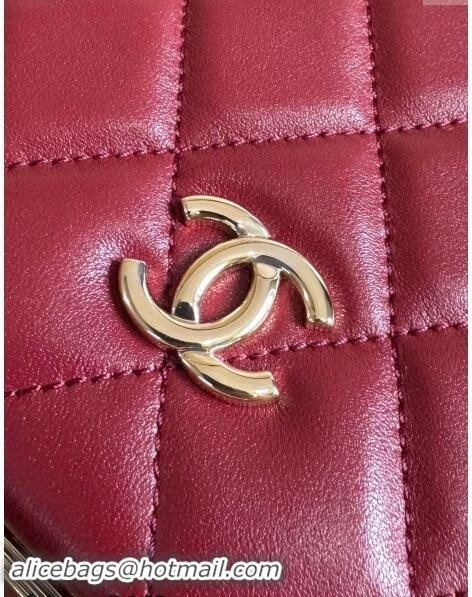 Reasonable Price Chanel Quilted Lambskin Small Box Bag AS5167 Burgundy 2024 TOP