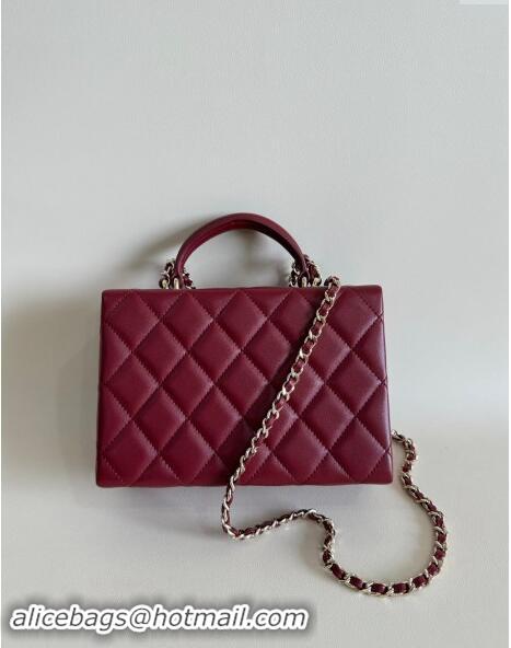 Reasonable Price Chanel Quilted Lambskin Small Box Bag AS5167 Burgundy 2024 TOP