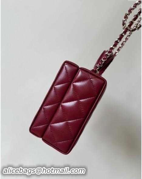 Reasonable Price Chanel Quilted Lambskin Small Box Bag AS5167 Burgundy 2024 TOP