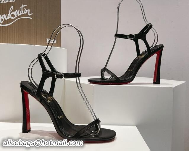 Sophisticated Christian Louboutin Condora Nappa Leather High Heel Sandals 9.5cm Black 904119