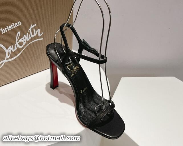 Sophisticated Christian Louboutin Condora Nappa Leather High Heel Sandals 9.5cm Black 904119