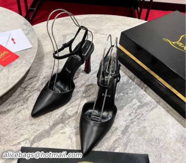 Best Product Christian Louboutin Condora Riviera Pumps 10cm in Black Nappa Leather 11029