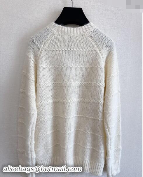 ​Super Quality Celine Logo Sweater 1108 White 2024