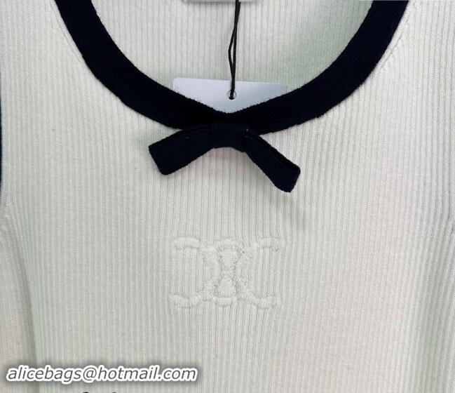 ​Well Crafted Celine Bow Vest 1108 White/Black 2024