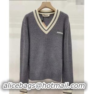 Trendy Design Miu Miu Knit Sweater 1108 Grey/White 2024