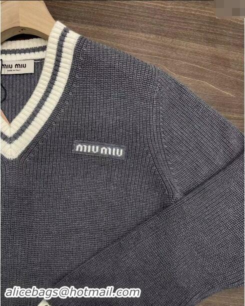 Trendy Design Miu Miu Knit Sweater 1108 Grey/White 2024