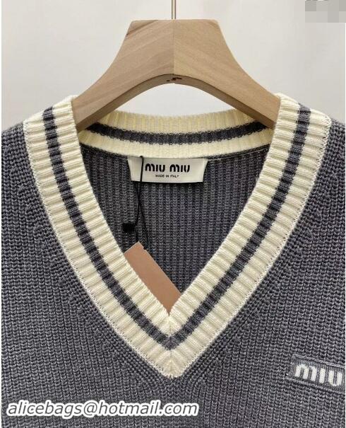 Trendy Design Miu Miu Knit Sweater 1108 Grey/White 2024