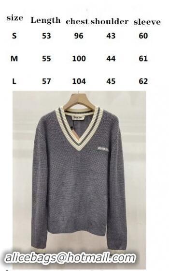 Trendy Design Miu Miu Knit Sweater 1108 Grey/White 2024