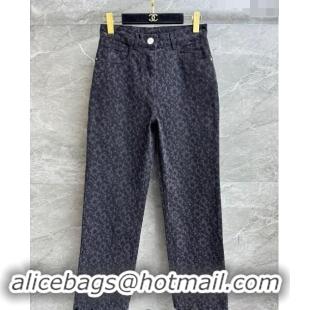 Big Discount Chanel Bloom Denim Jeans Pants 1108 Black 2024