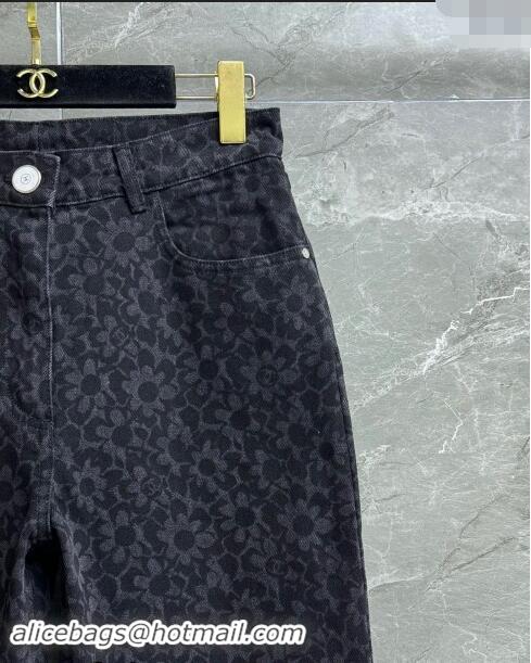 Big Discount Chanel Bloom Denim Jeans Pants 1108 Black 2024