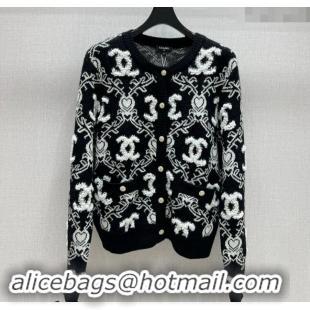 Good Taste Chanel Raised CC Cardigan CH1108 Black 2024