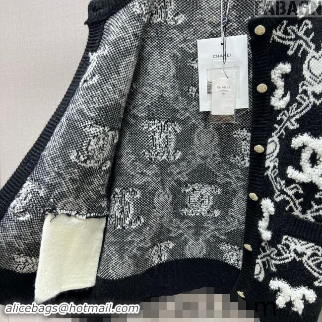 Good Taste Chanel Raised CC Cardigan CH1108 Black 2024