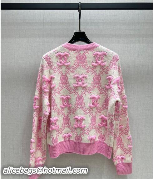 Famous Brand Chanel Raised CC Cardigan 1108 Pink 2024