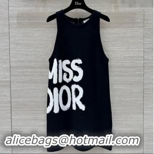 Top Quality Dior Miss Dior Vest Dress 8037 Black 2024