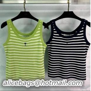 ​Top Quality Dior Striped Vest 1108 Green/Black 2024