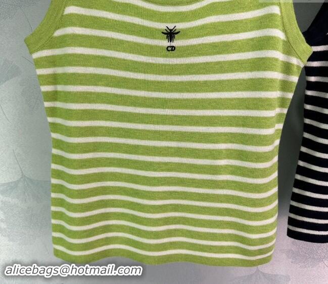 ​Top Quality Dior Striped Vest 1108 Green/Black 2024