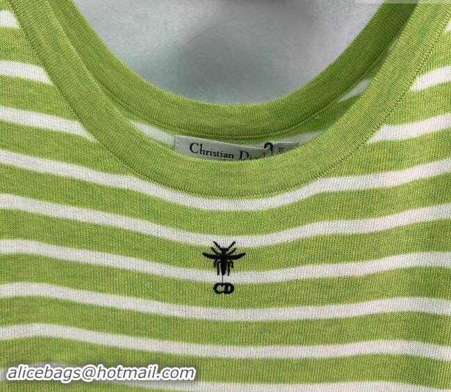 ​Top Quality Dior Striped Vest 1108 Green/Black 2024